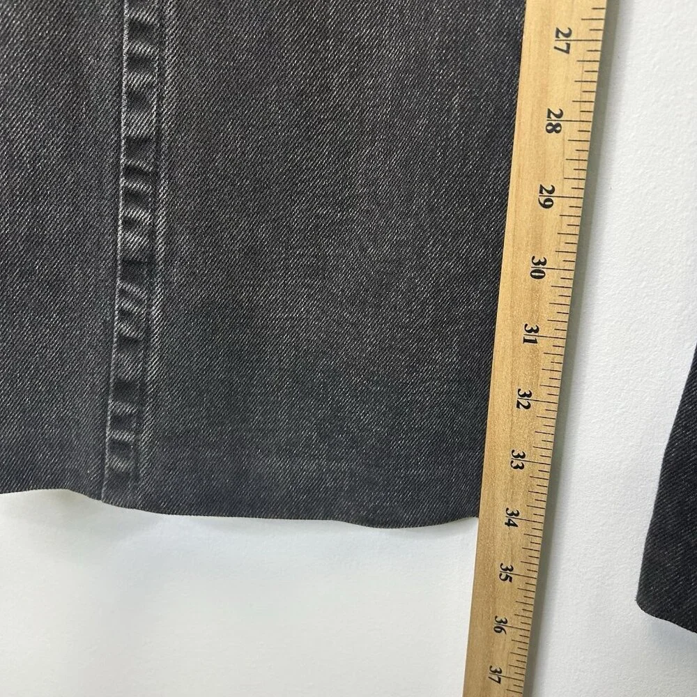 Express 70s Flare Jeans Women’s Size 6 Long 6L Black Mid‎ Rise - Picture 8 of 12